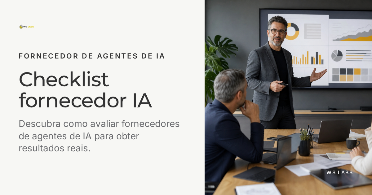 Checklist para escolher um fornecedor de agentes de IA